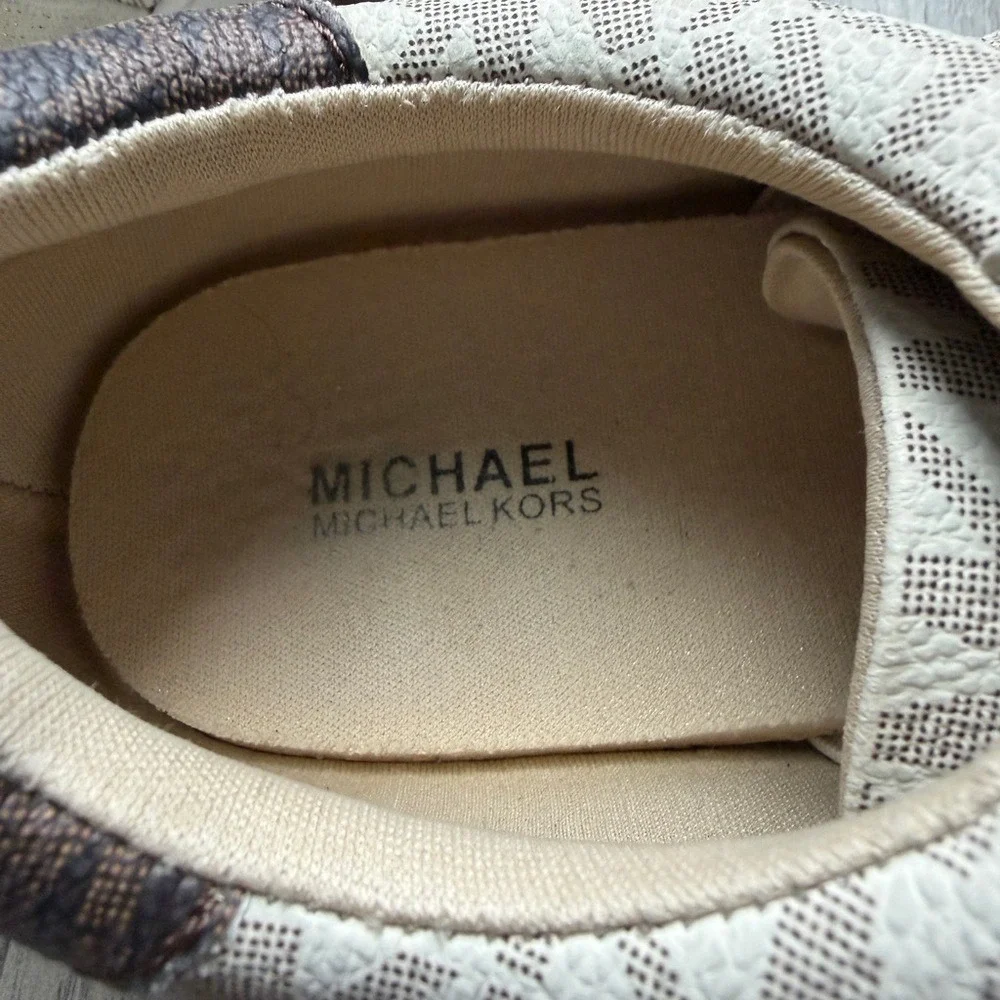 Michael Kors Kids Jordana Gore slip-on sneakers‎ MK Logo Size 5 Girls